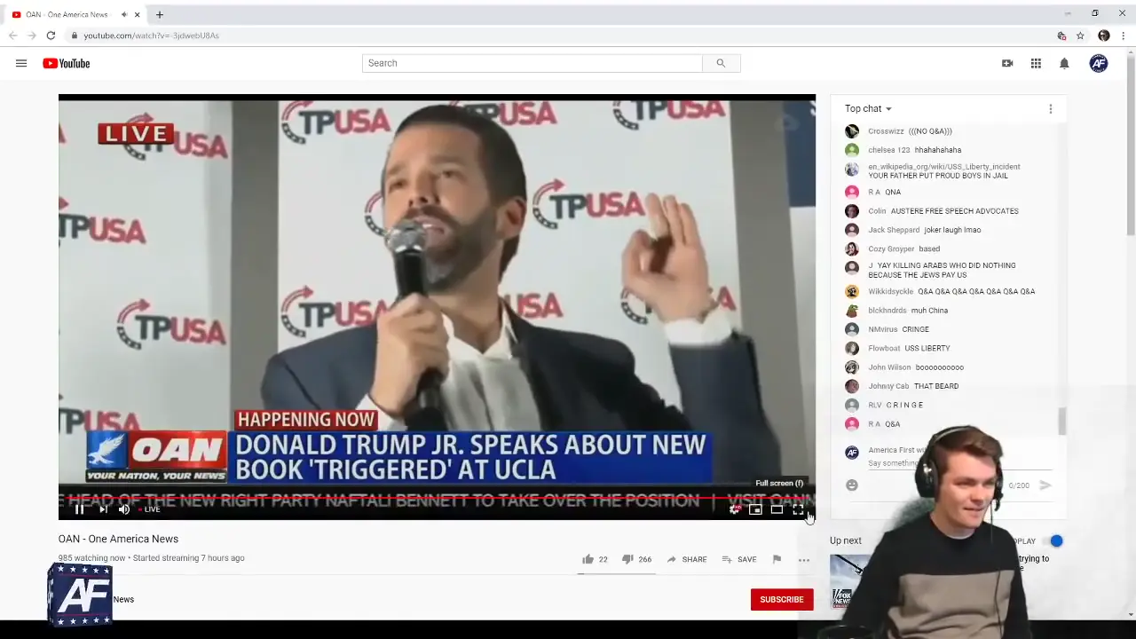 UCLA Groypening, featuring Donald Trump Jr. and Charlie Kirk - Nick Fuentes DLive Stream