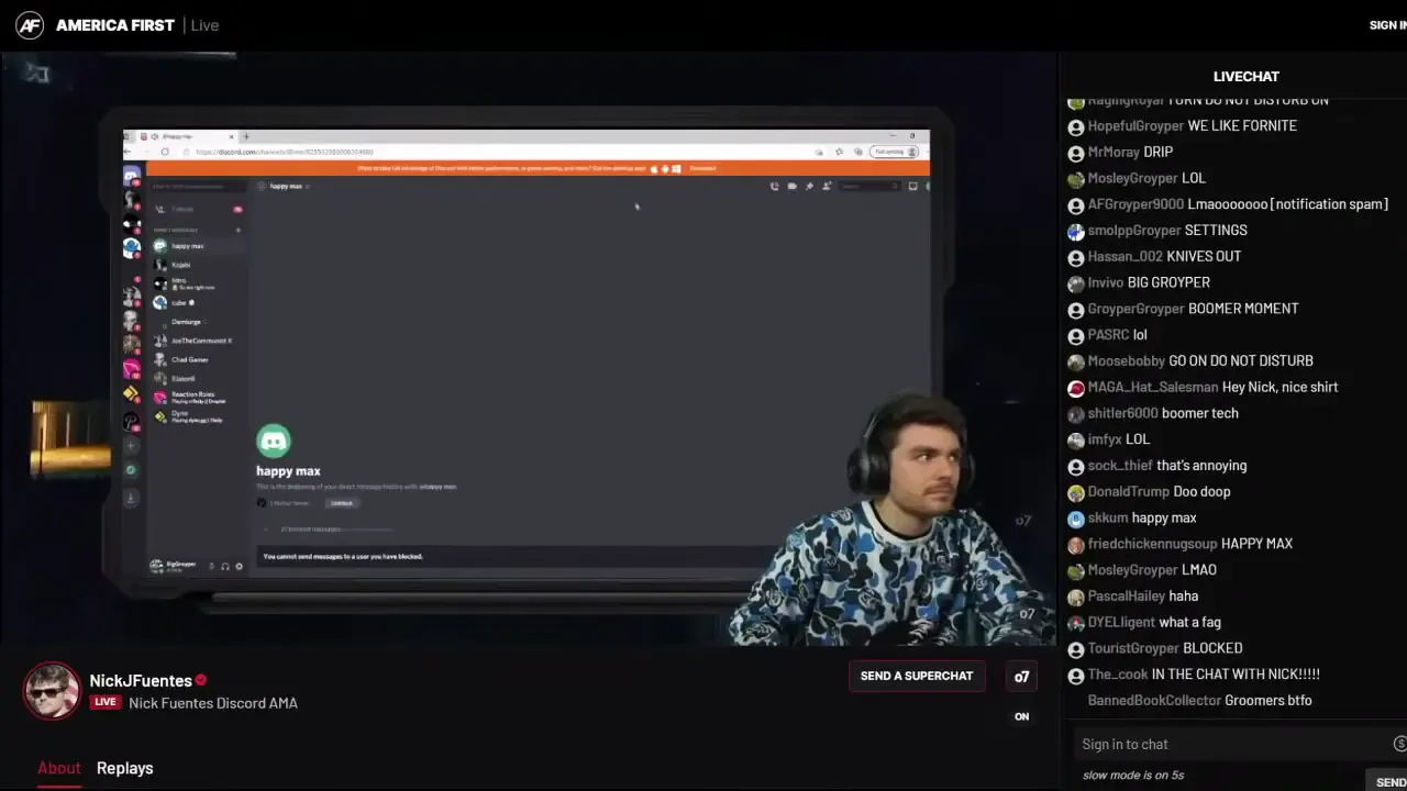 Nick Fuentes Politics Discord AMA