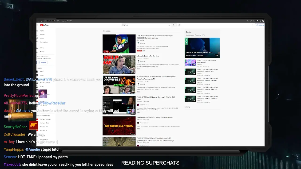 Chatting with my best friend Destiny