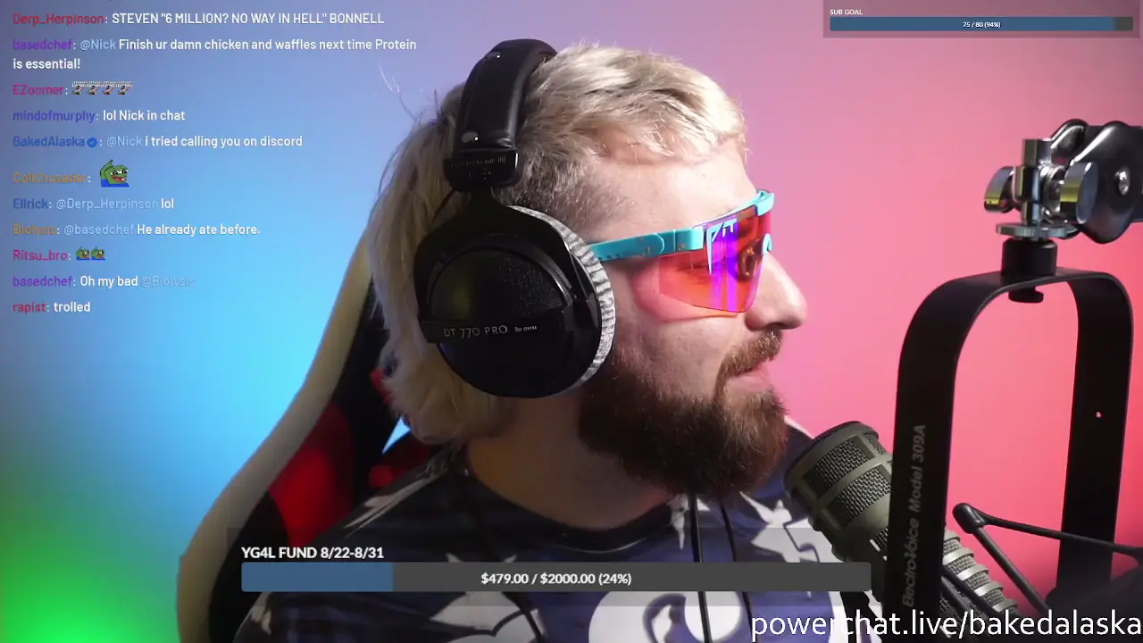 Nick Calls in to Baked Alaska's Stream