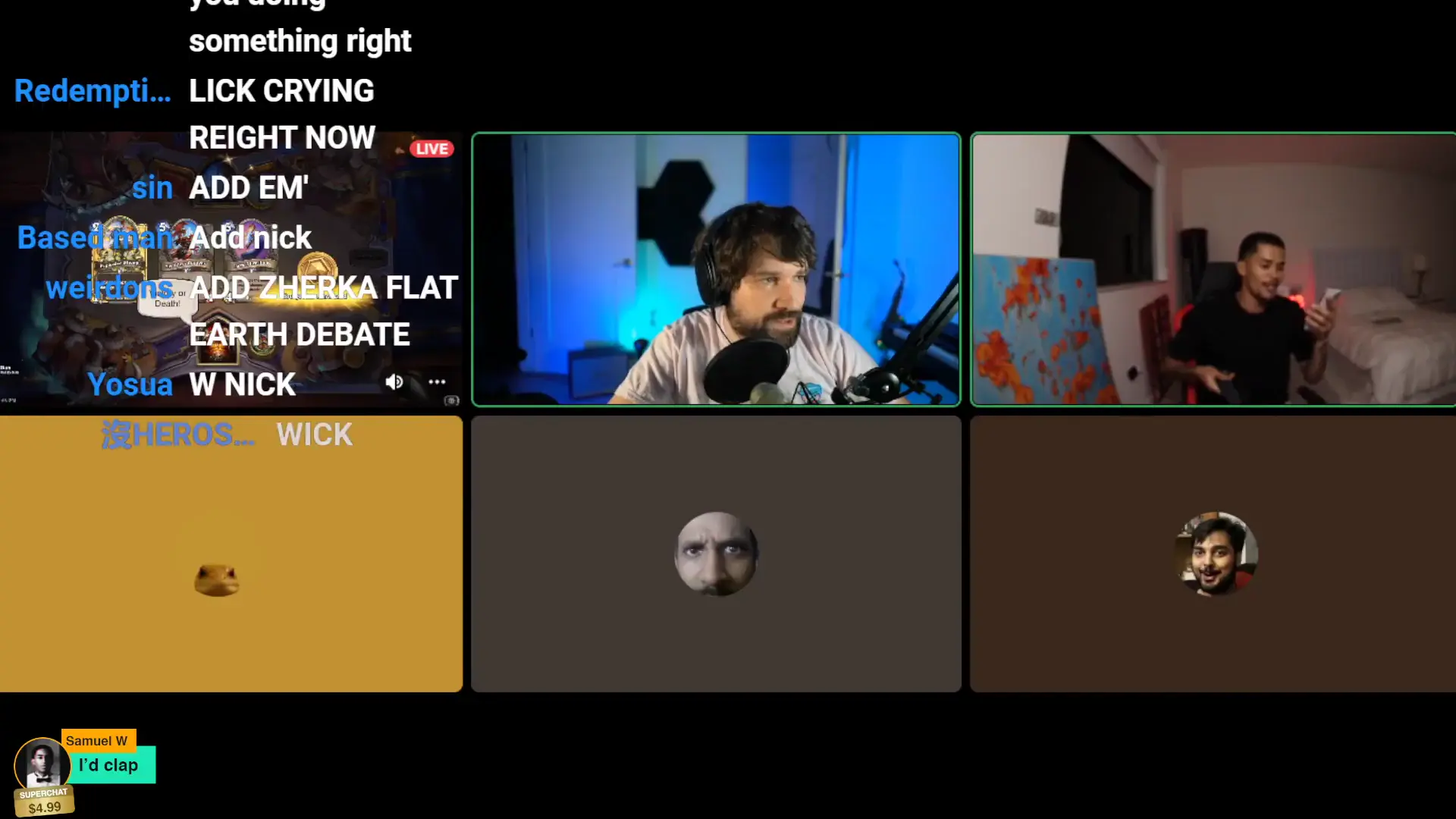 Nick Facetimes in to Sneako's Stream