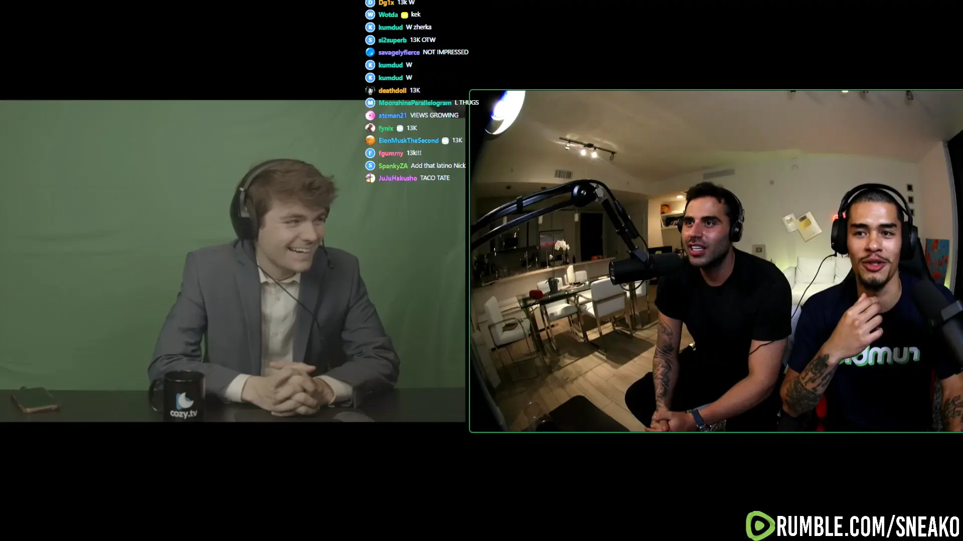 Nick Streams with Sneako and Zherka