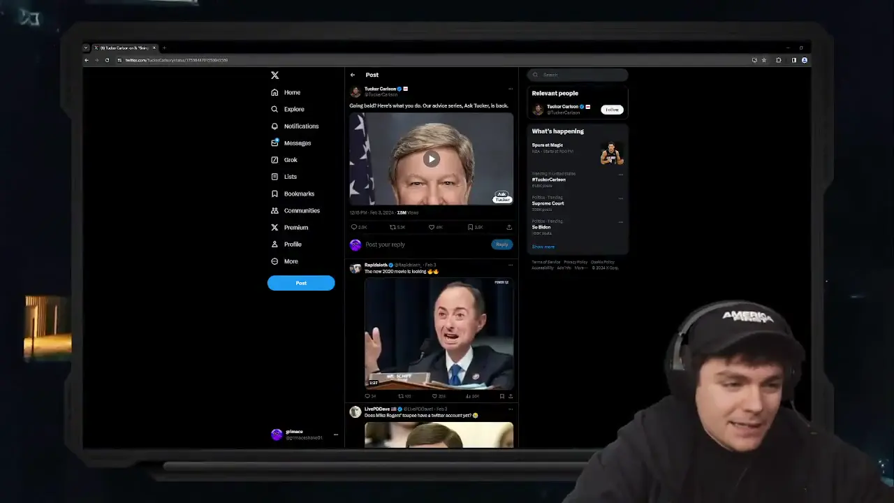 Nick Fuentes Watches Tucker Carlson Interview Putin