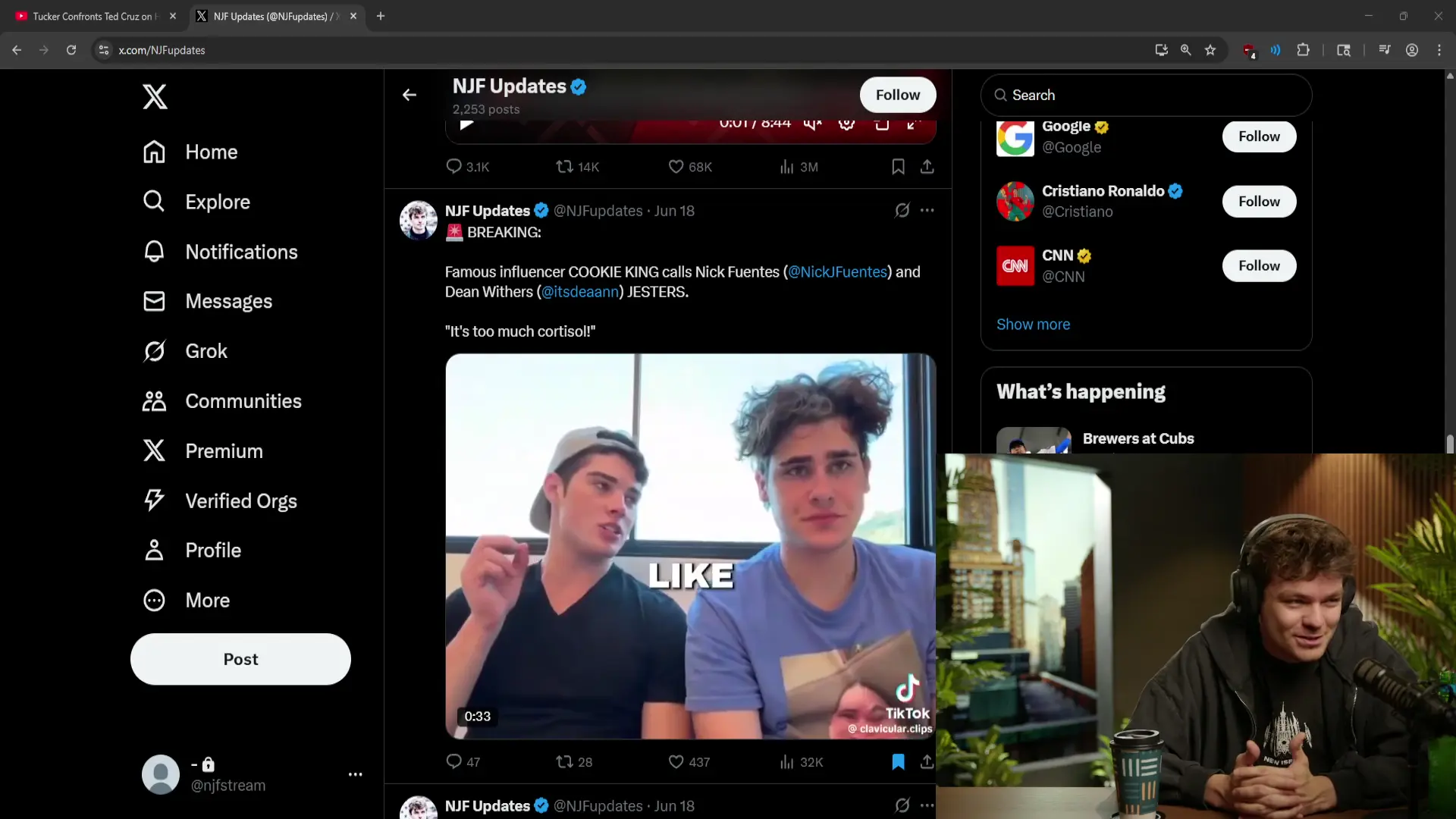 Reacting to Tucker Carlson vs Ted Cruz