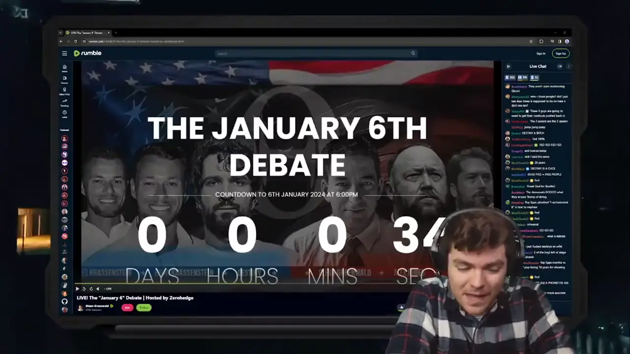 January 6th Debate - Jones, Beattie, Greenwald VS Destiny, Krassensteins